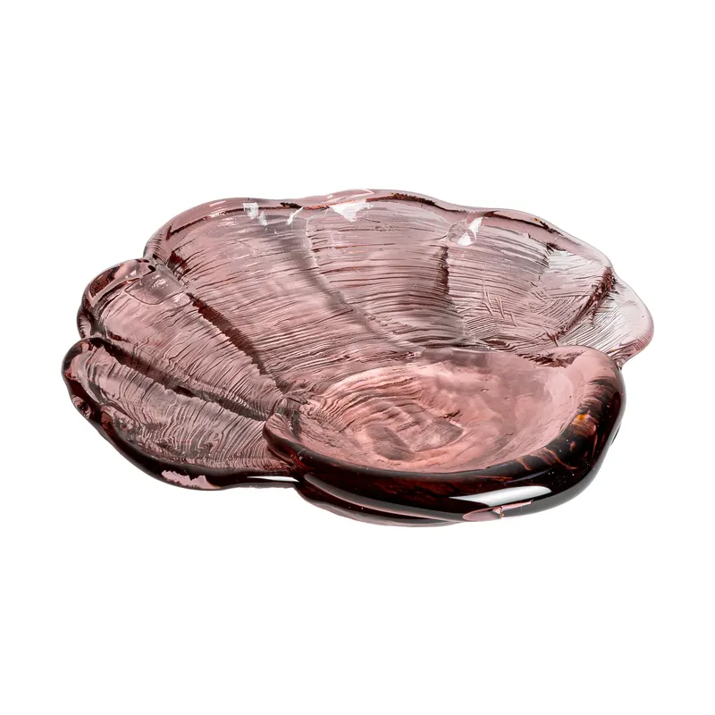 Venusmussla glass saucer 30x33 cm, Pink Holiday Sale
