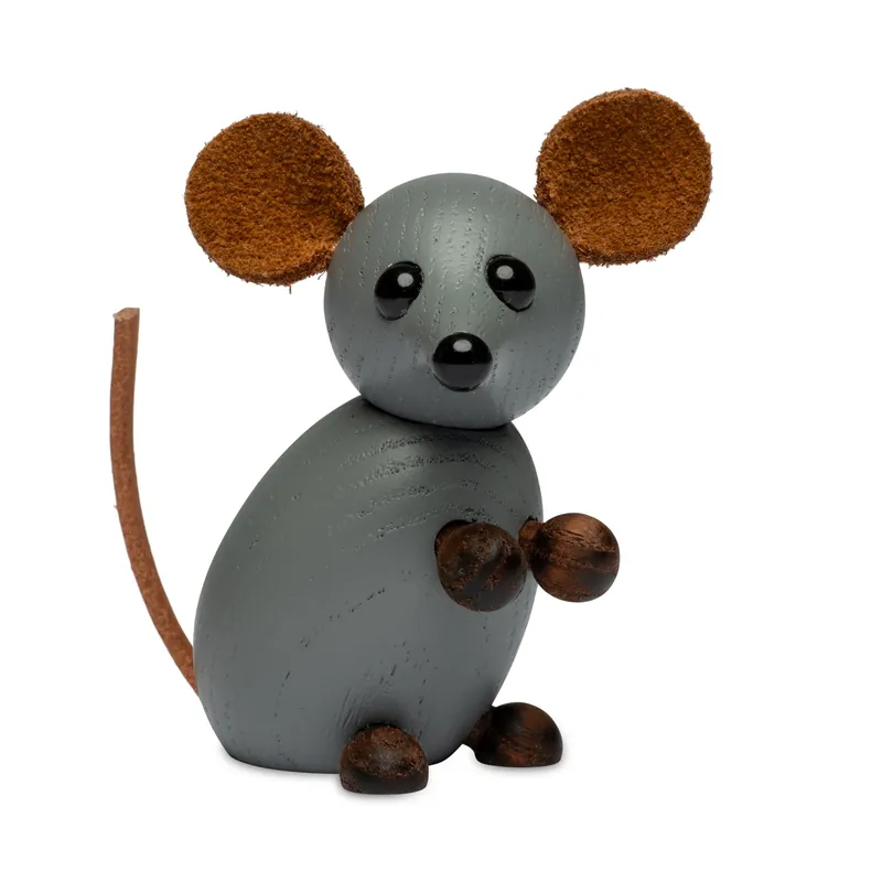 The farm mouse decoration 7 cm, Grey Bargain