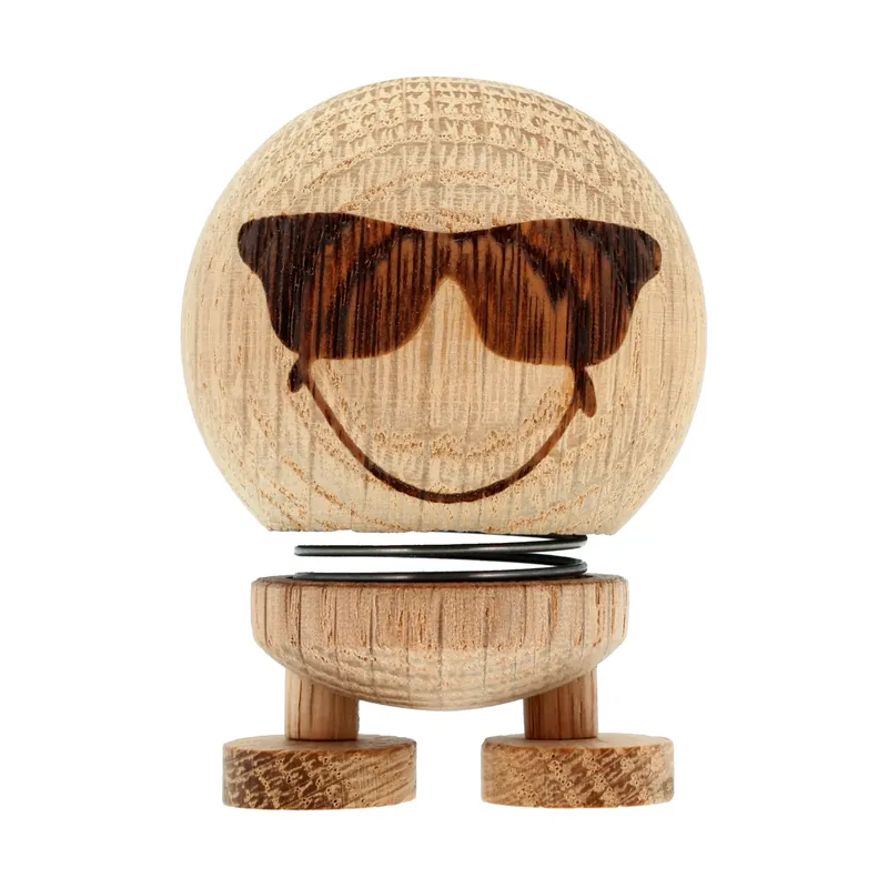 Professional Grade Hoptimist Smiley Cool S figure, Raw oak