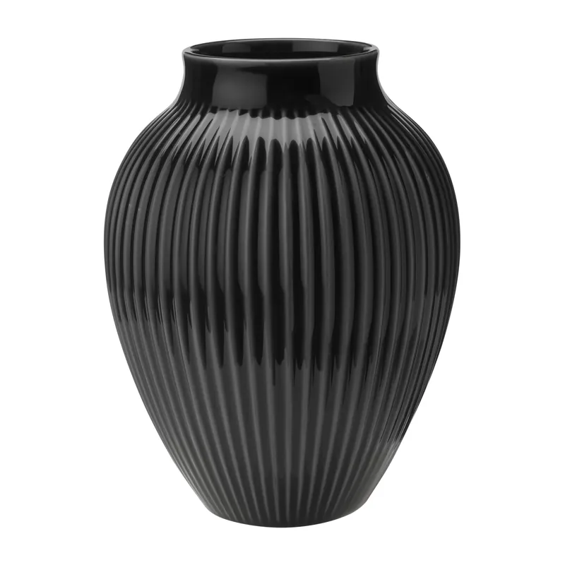 Instant Buy Knabstrup vase ribbed 20 cm, white