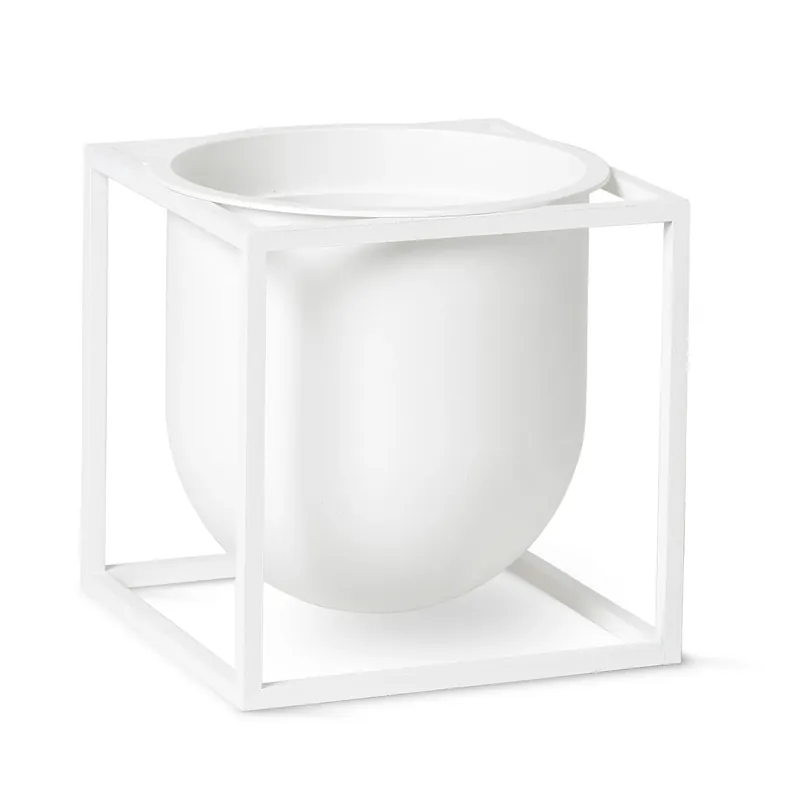 Kubus flower pot 14 cm, White Latest