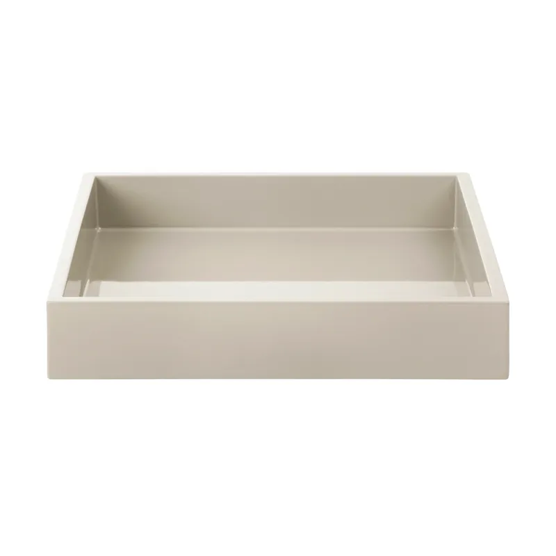Latest Lux lacquered decorative tray 19x19x3,5 cm, Powder blue