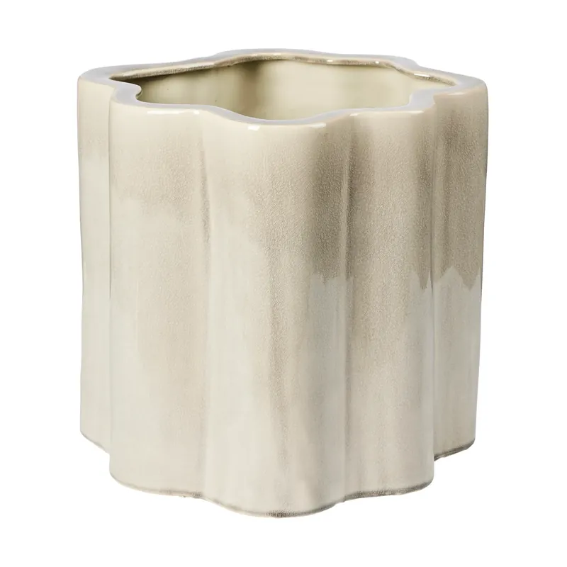 Sonja flower pot H:36 cm, Brown Genuine