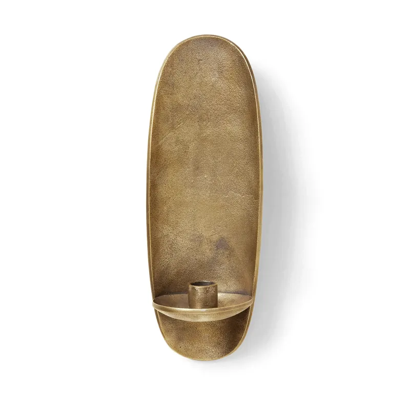 Agapé wall-mounted candlestick, Brass finish Warranty Included
