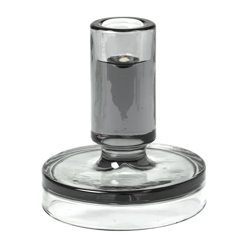 Petra candle sticks smoked pearl dark grey, 14 cm Money Back Guarantee