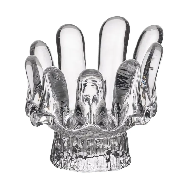 Grab Now Sunflower candle holder 9.2 cm, Clear
