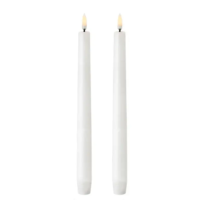 Uyuni LED Taper candles white 2-pack, 15,5 cm Special Discount