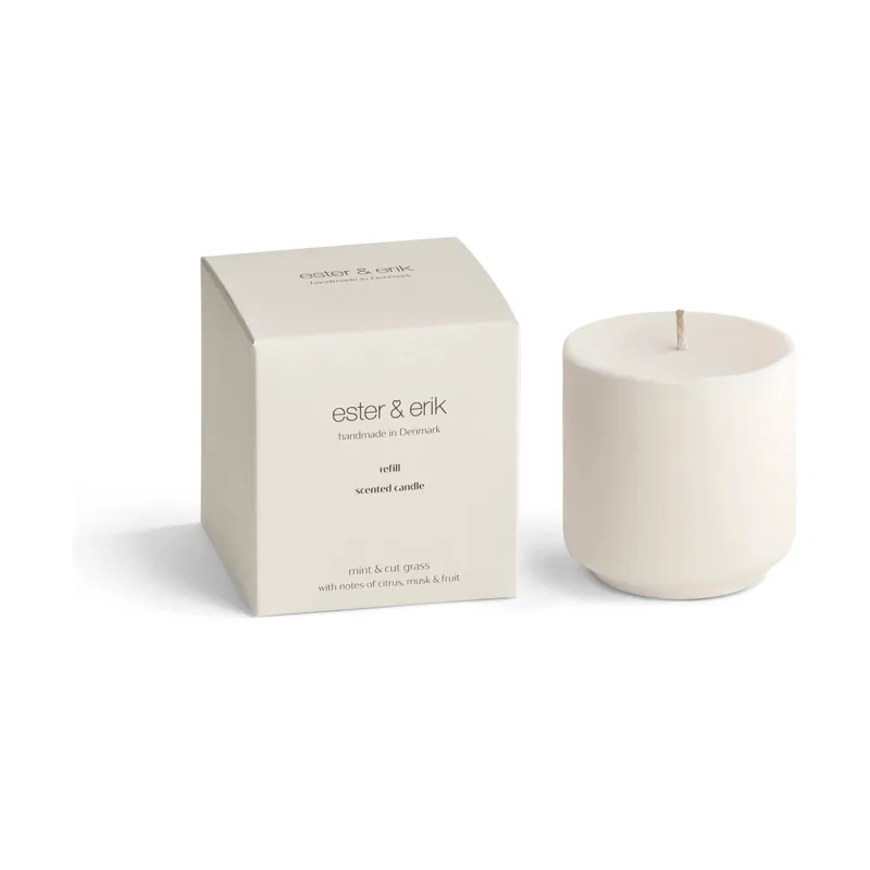 Must Have Refill ester & erik scented candles, Mint & cut grass