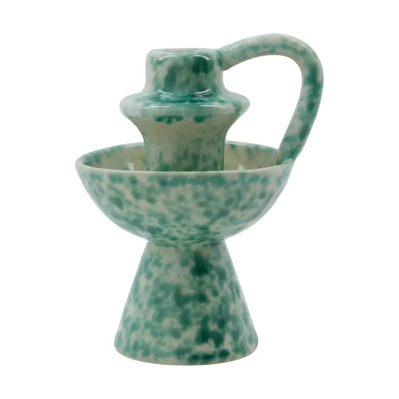 Diva candleholder 14 cm, Blue Secure Checkout