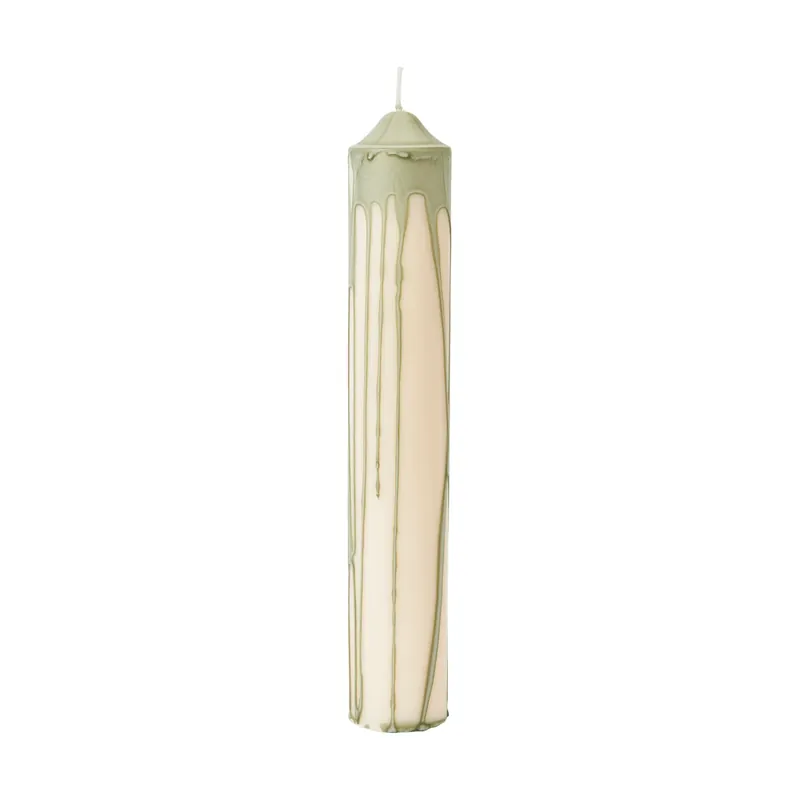 Express Delivery Drip pillar candle, Beige, 20 cm