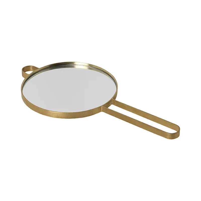 Poise hand mirror, brass Instant Buy