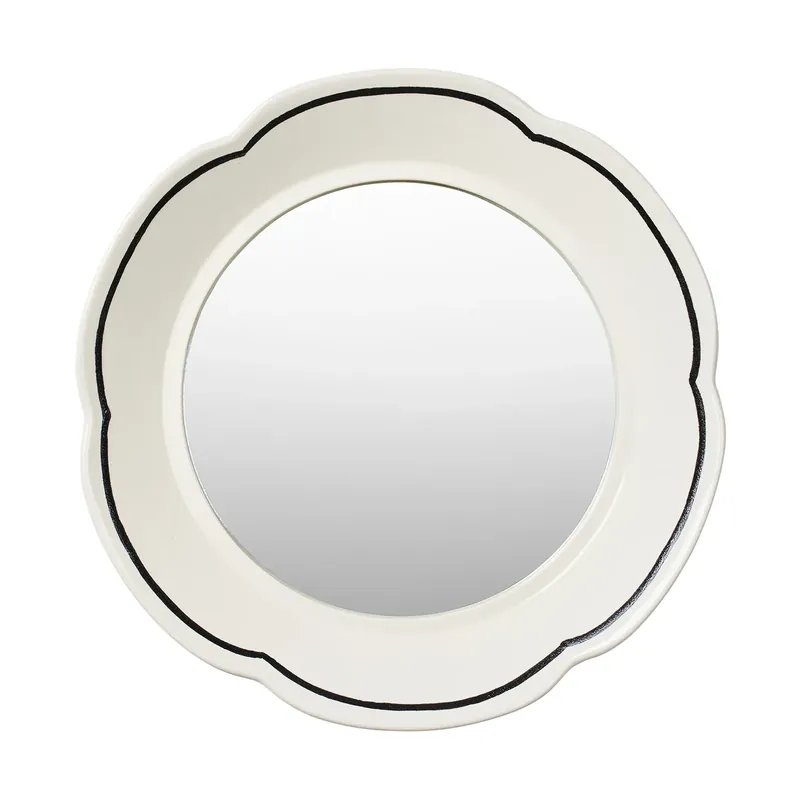 Hilma mirror Ø36 cm, Off white-black Weekend Sale