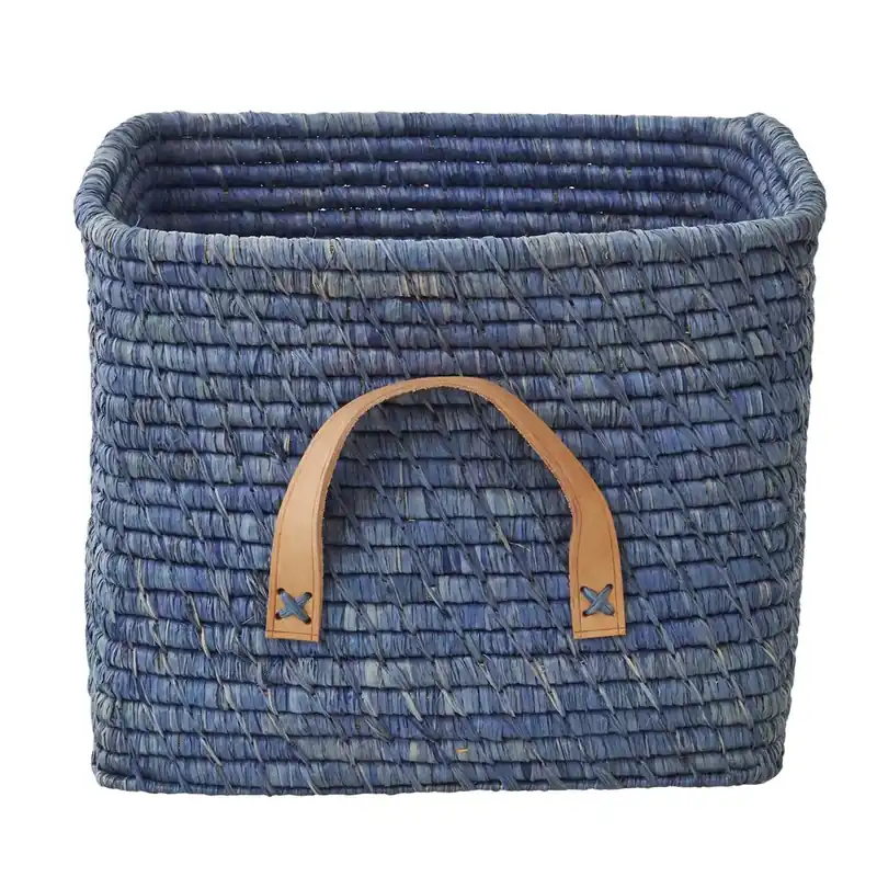 Rice raffia storage basket, Mint Exclusive