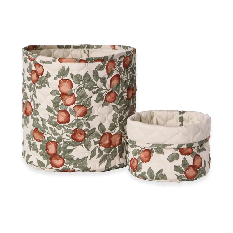 Pomme satin quilted basket 2 pieces, 20xØ20 cm + 30xØ30 cm Top Rated