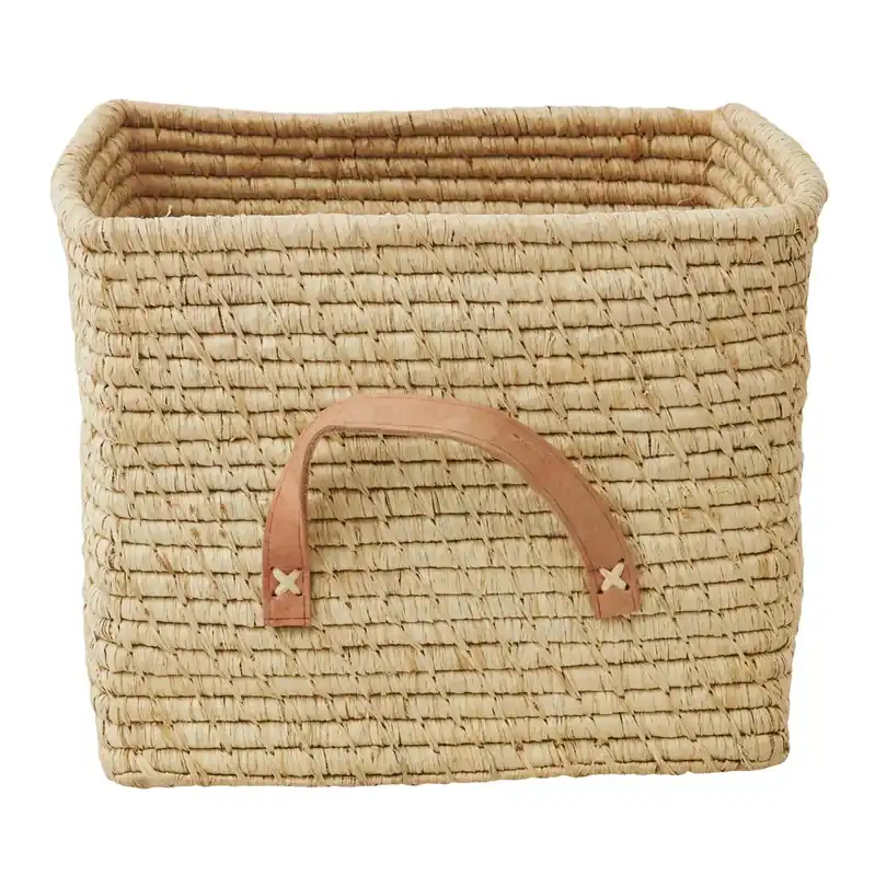 Rice raffia storage basket, Mint Today Only