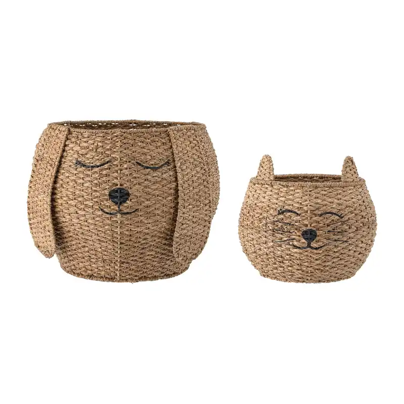 Time-Limited Milus basket set om 2, Brown