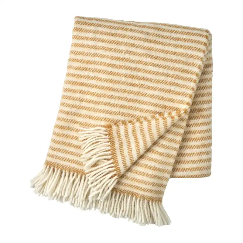 Tidal wool throw 130x180 cm, Mustard New Release