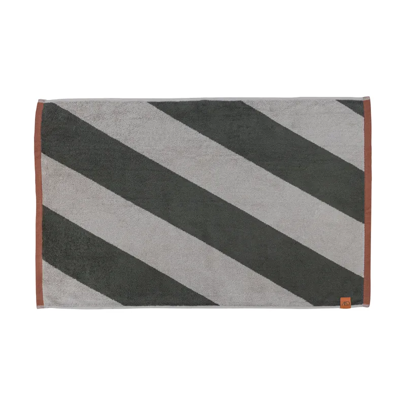 Diagonal bath mat 50x80 cm, Dark olive Exclusive
