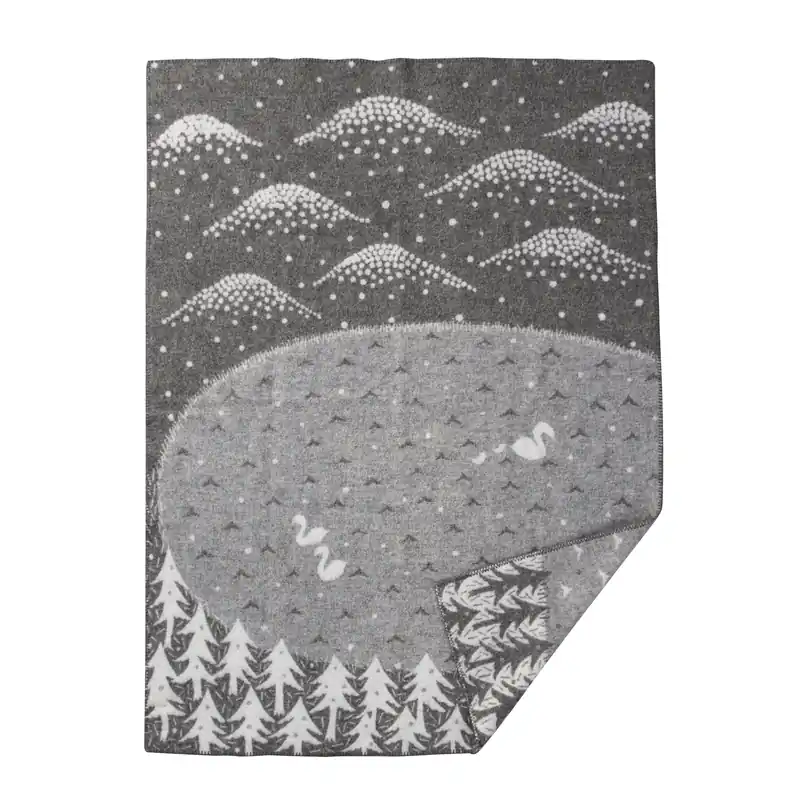 Exclusive Lake in the valley throw, grey