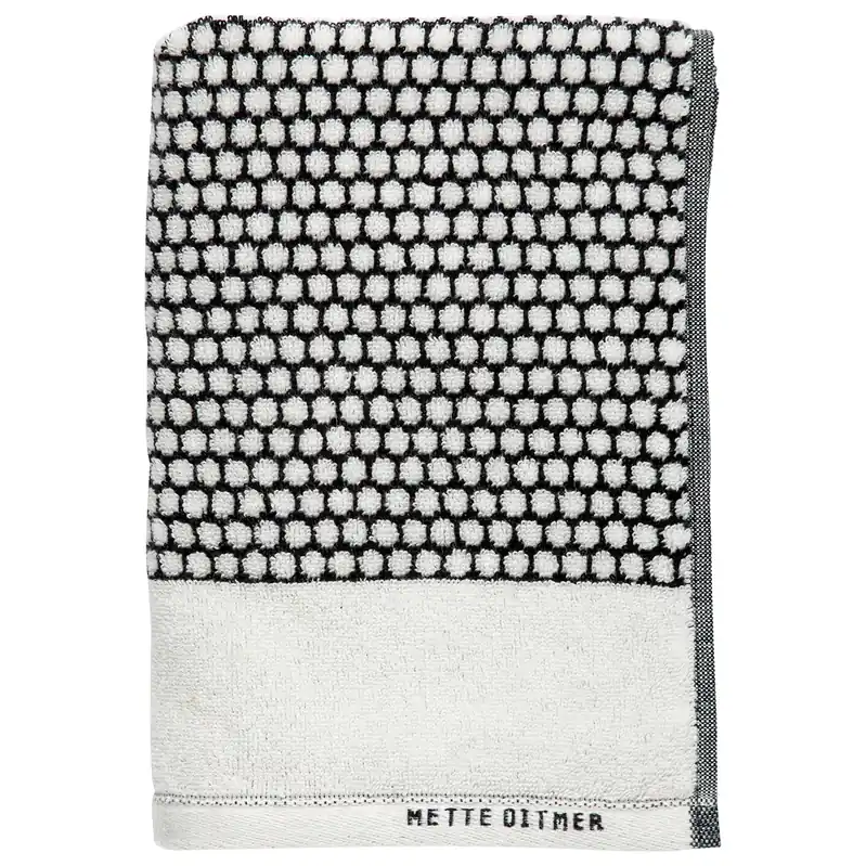 Express Delivery Grid towel 70x140 cm, Black-off white