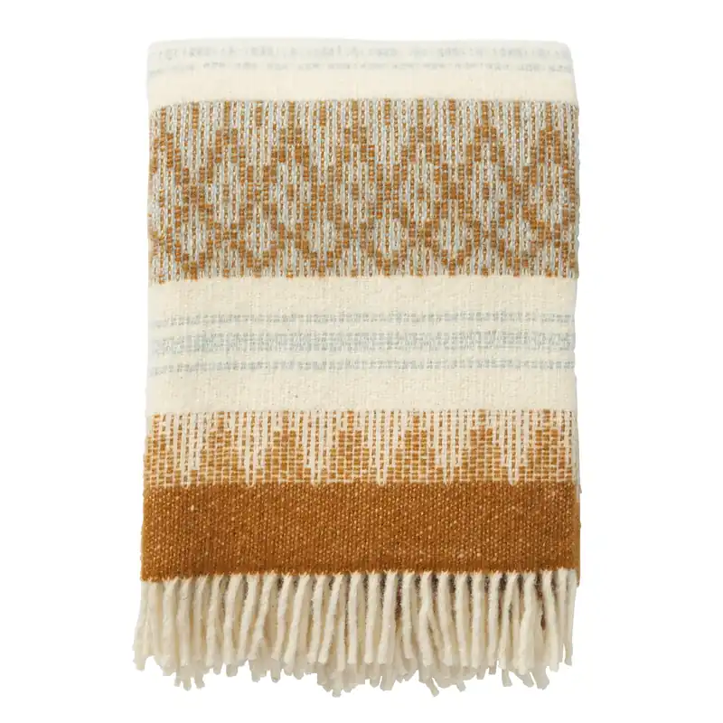 Factory Price Freja wool throw, Amber