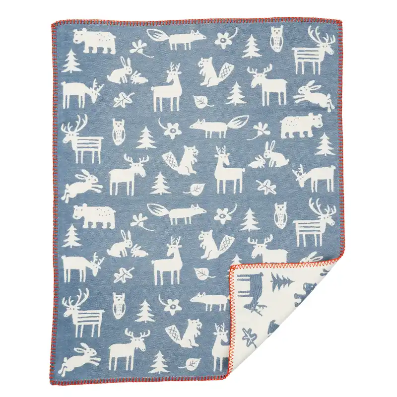 Forest baby blanket cotton, Blue Bargain