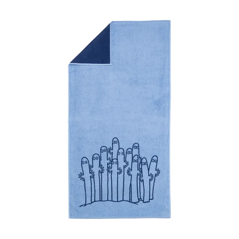 Budget Moomin bath towel 70x140 cm, Hattifnattarna blue