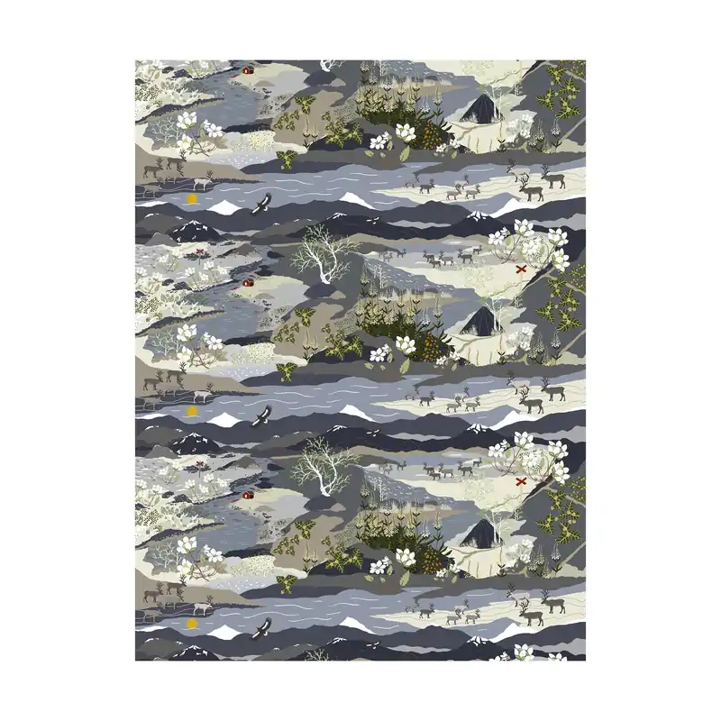 Fresh Stock Fjällvandring oilcloth, Blue