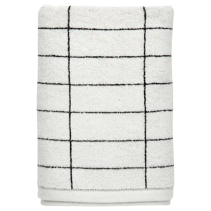 Time-Limited Tile Stone bath towel 70x140 cm, black-off white