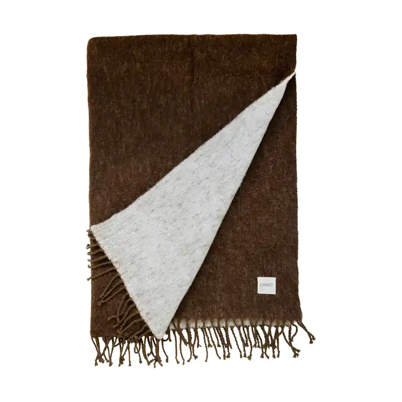 Big Sale Ernst throw with fringe 130x170 cm, Caramel-white
