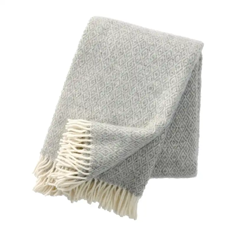 Markdown Stella wool throw, smoke blue