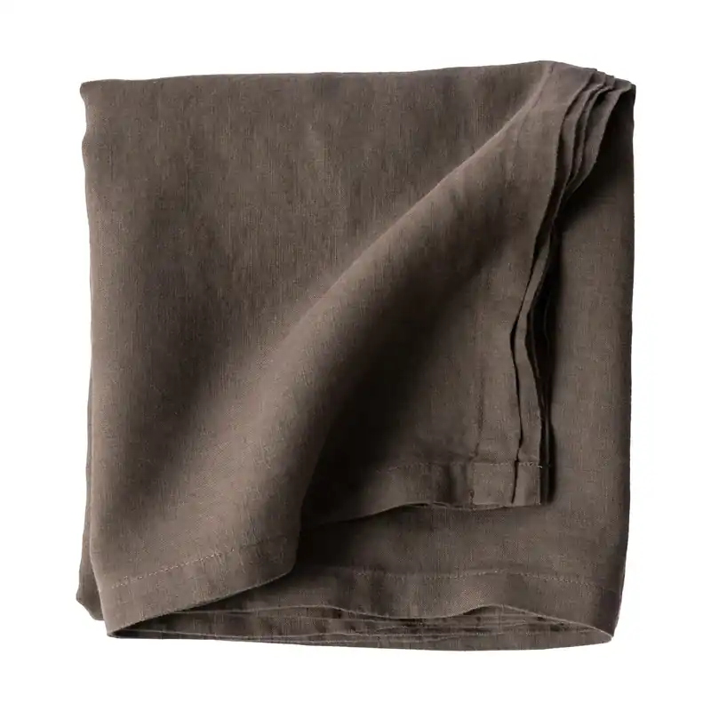 Tablecloth linen 175x175 cm, Taupe Premium