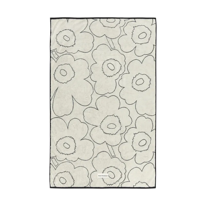 Piirto Unikko bath towel 100x160 cm, Ivory-black Next Day Delivery