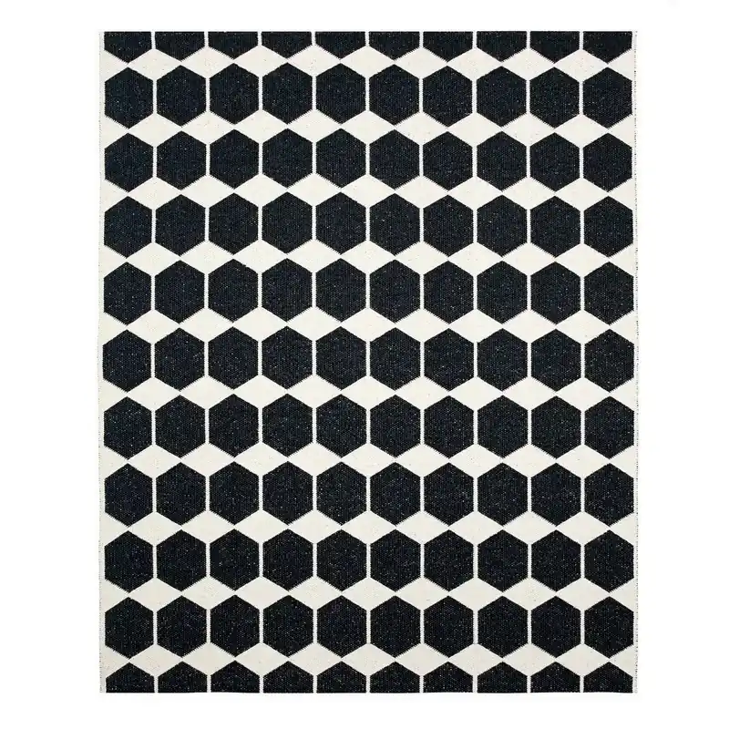 Anna rug black large, 150x200 cm Deal