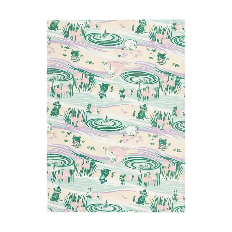 Beach day Moomin kitchen towel, 50x70 cm Fast Shipping