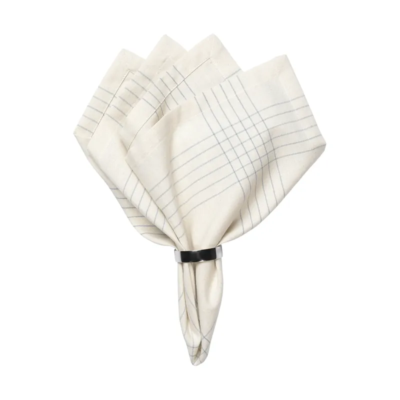 Deal Alice fabric napkin 45x45 cm, Dusty blue-natural