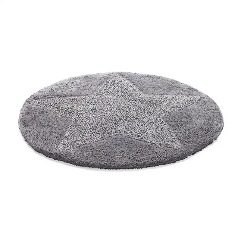 Etol star rug round, graphite grey Fresh Stock