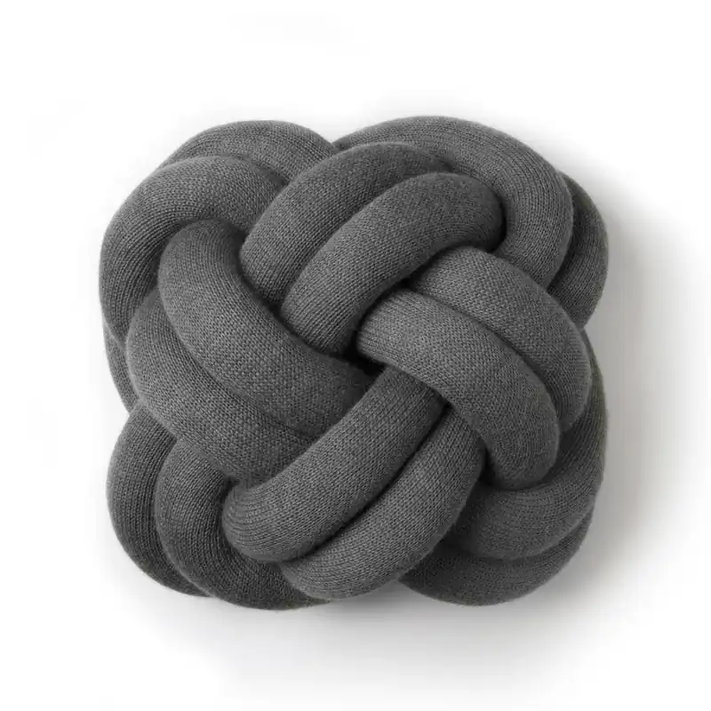 Knot cushion, light grey Instant Buy