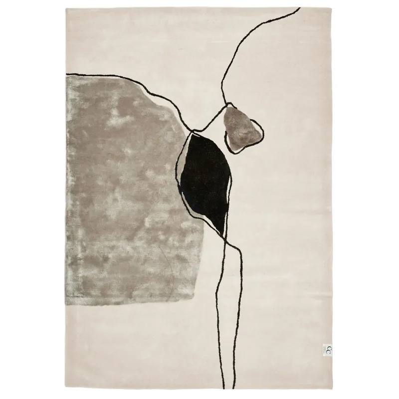 Abstract rug 170x230 cm, Ivory Limited Edition