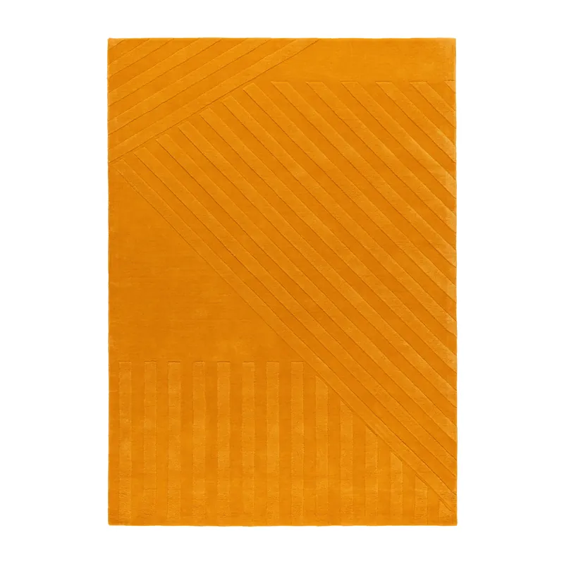 Top Pick Levels wool rug stripes yellow, 170x240 cm