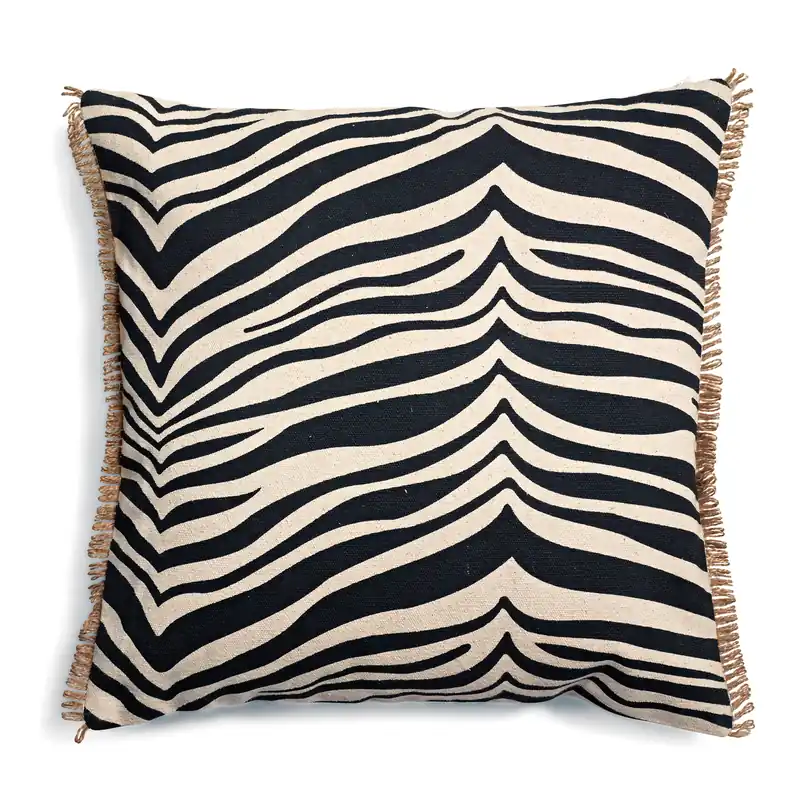 Direct From Factory Zebra cushion 50x50 cm, black