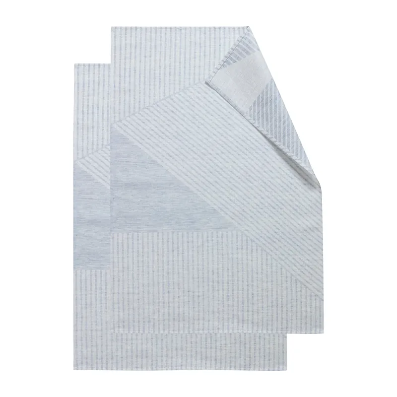 Stripes kitchen towel 47x70 cm 2-pack, Brown-white Crafted