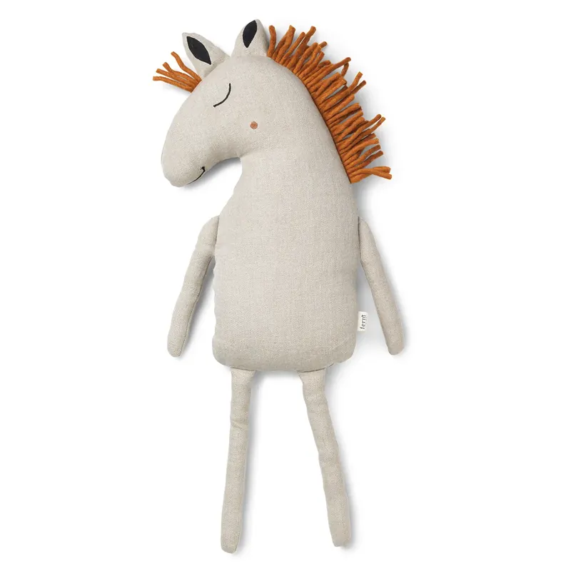 Safari cushion horse, Beige Final Sale