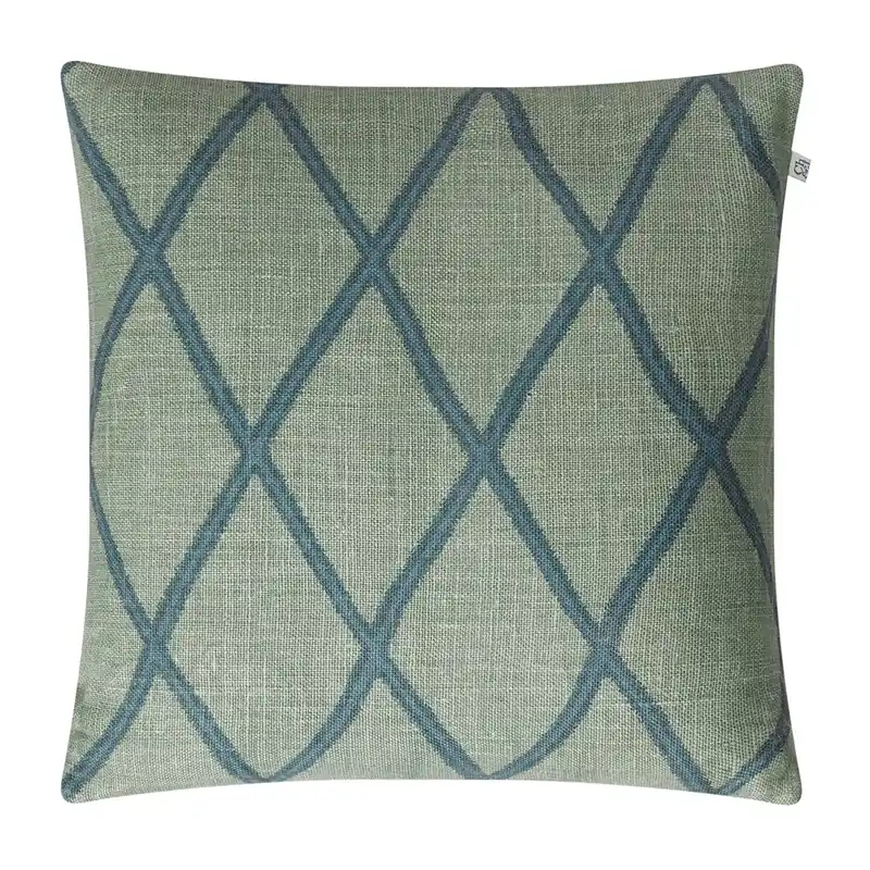 Special Discount Ikat Orissa cushion cover 50x50 cm, aqua-heaven blue