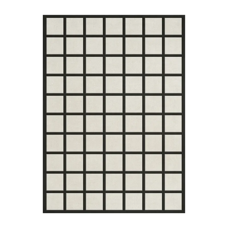 Avenue Checked Bone wool carpet, White. 250x350 cm Buy Today