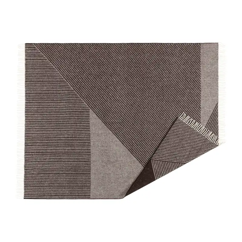 Stripes wool throw 130x185 cm, Yellow Discount