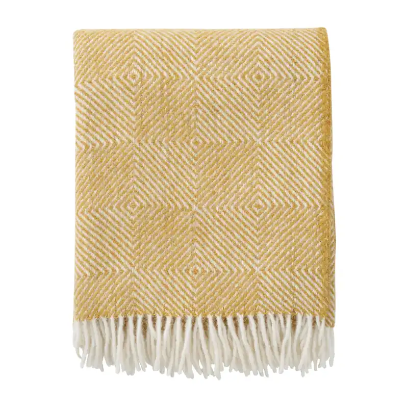 Exclusive Gooseye wool throw 130x200 cm, Grey