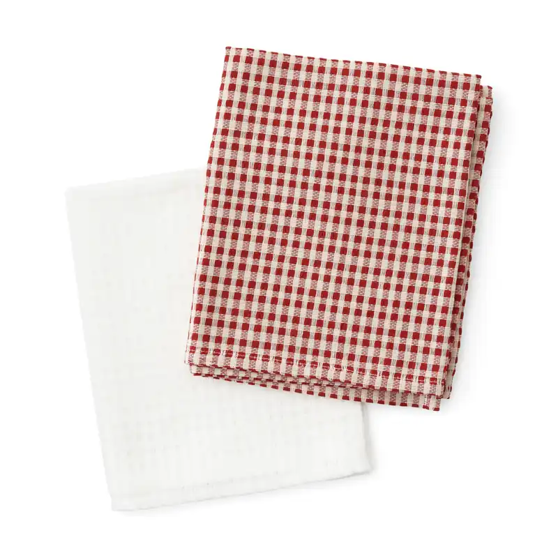 Original Troides kitchen towel 40x67 cm 2-pack, Burnt sienna-white