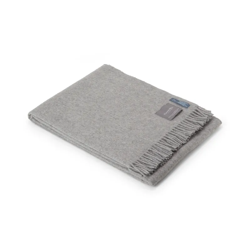 Same Day Shipping Recycled Alpaca throw 140x180 cm, Light grey