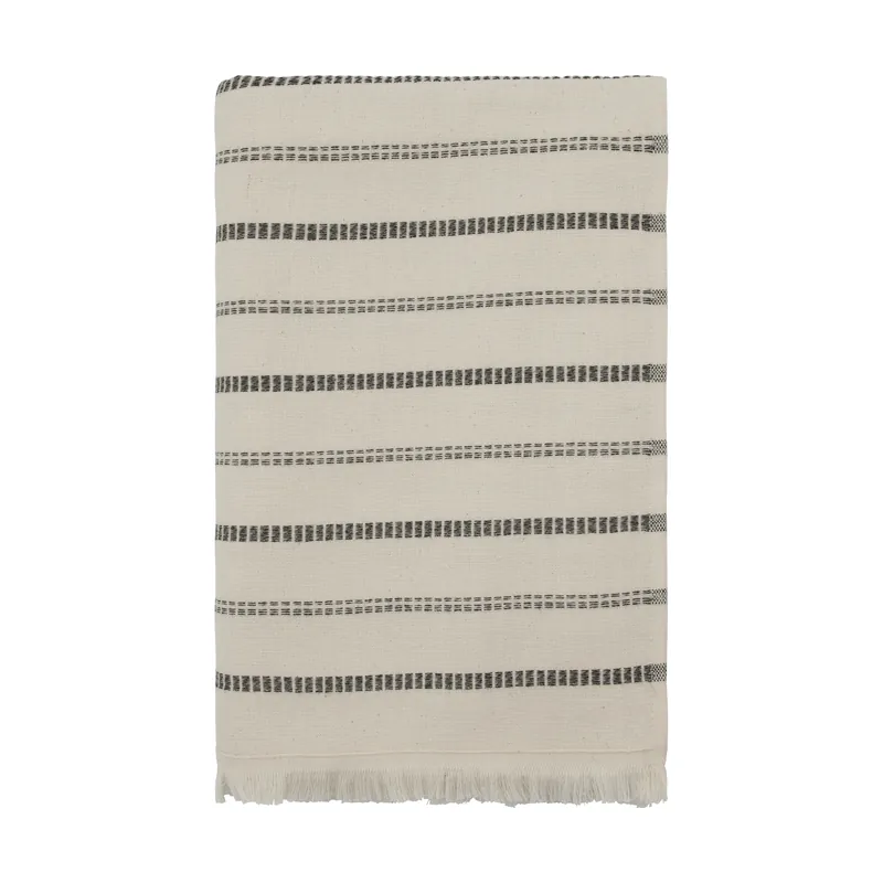 In Demand True bath towel, Off-White-black, 70x140 cm